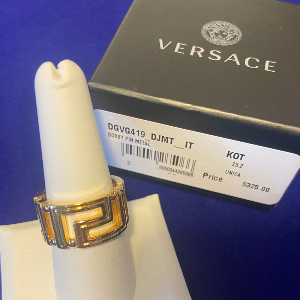 🔥 VERSACE ~ FIRM ~ Greca ~ Ring ~ Sz 21 ~ NWT ~ Authentic ✨💫✨ - Picture 14 of 14